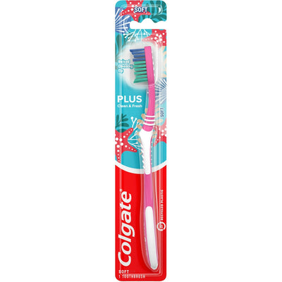 Brosse à dents manuelle Colgate Plus - Tête pleine, poils souples