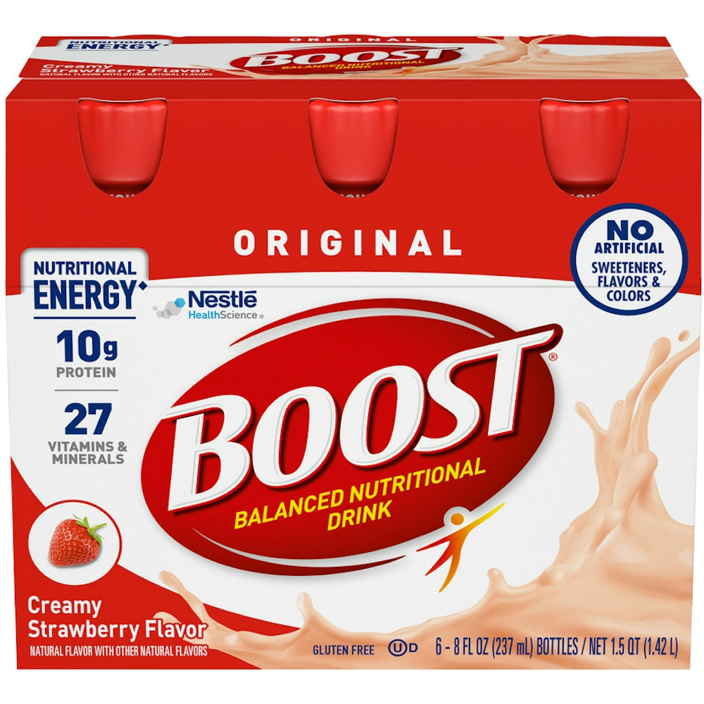 Boisson nutritionnelle Boost haute en protéines - Très Fraise, 20g de protéines, 6 unités