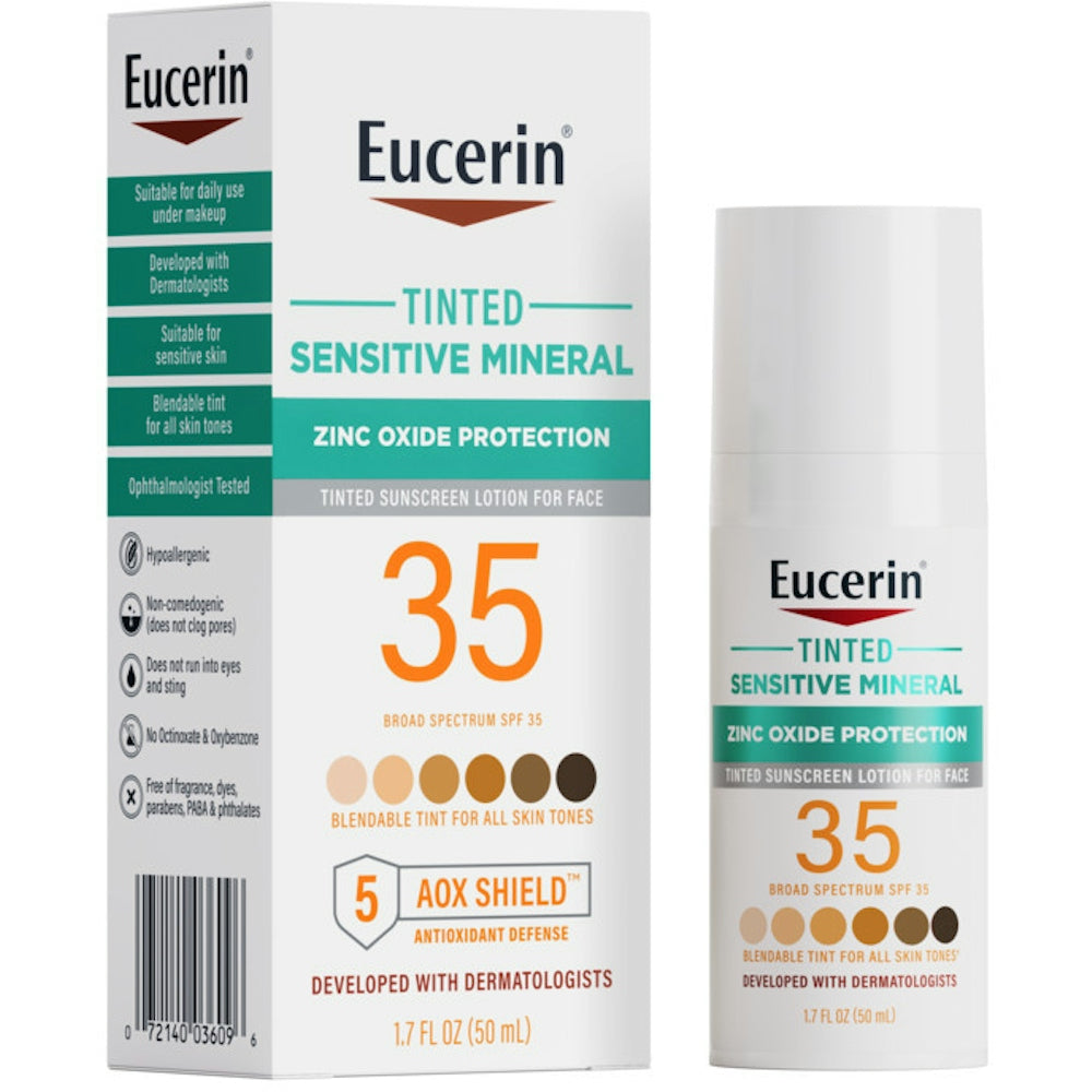Eucerin Sensitive Mineral Sunscreen Tinted Face Lotion - SPF 35