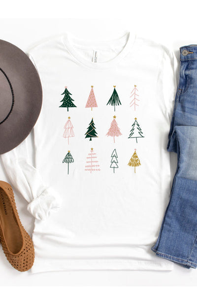 12 Christmas Trees Long Sleeve Tee - Korvel