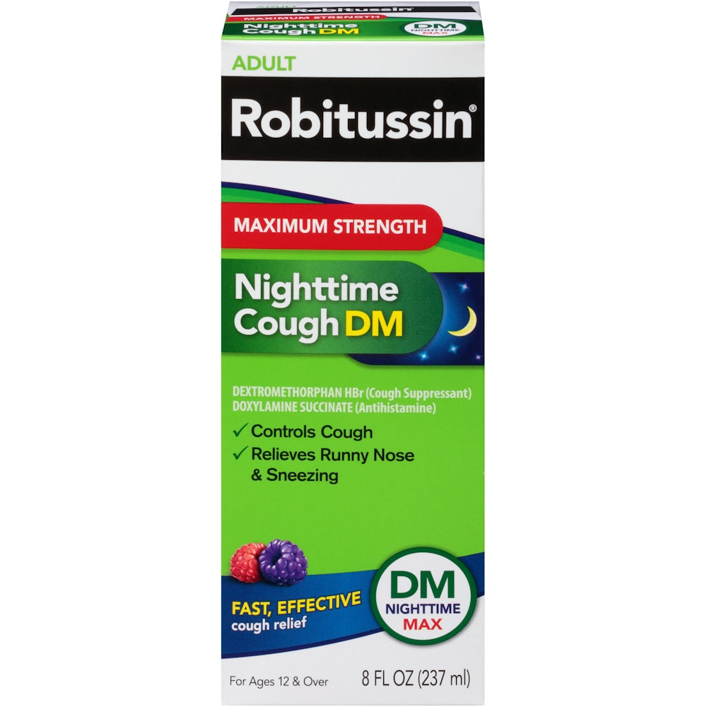 Robitussin Máxima Fuerza Jarabe para la Tos Nocturna DM Max - 8 Fl Oz