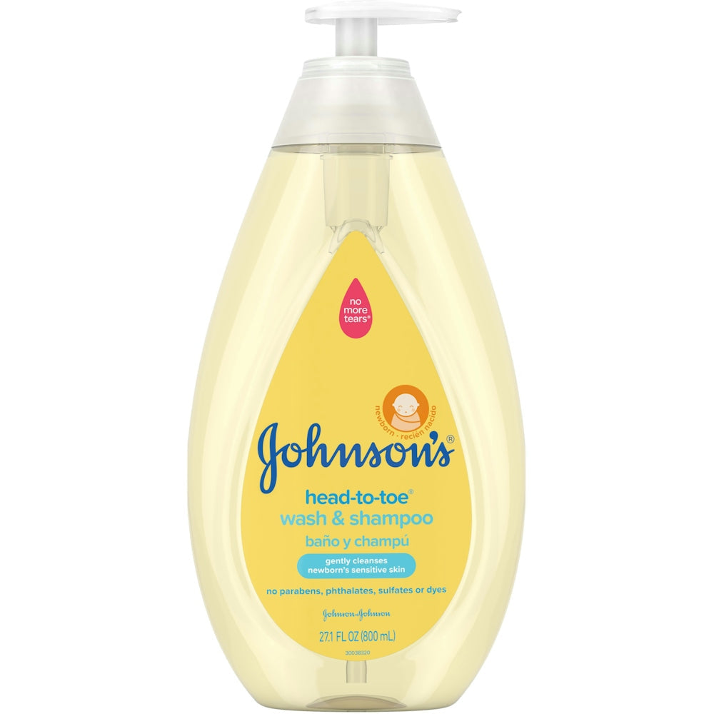 Jabón y Champú Suave Johnson's Head-To-Toe, 27.1 Fl Oz