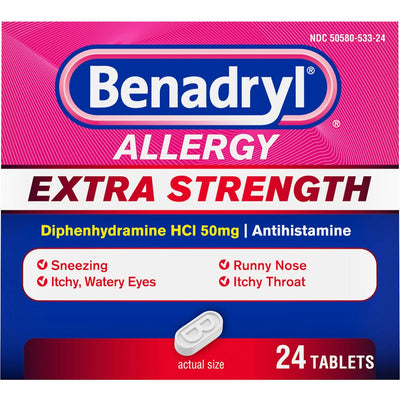 Comprimés antihistaminiques Benadryl Extra Force