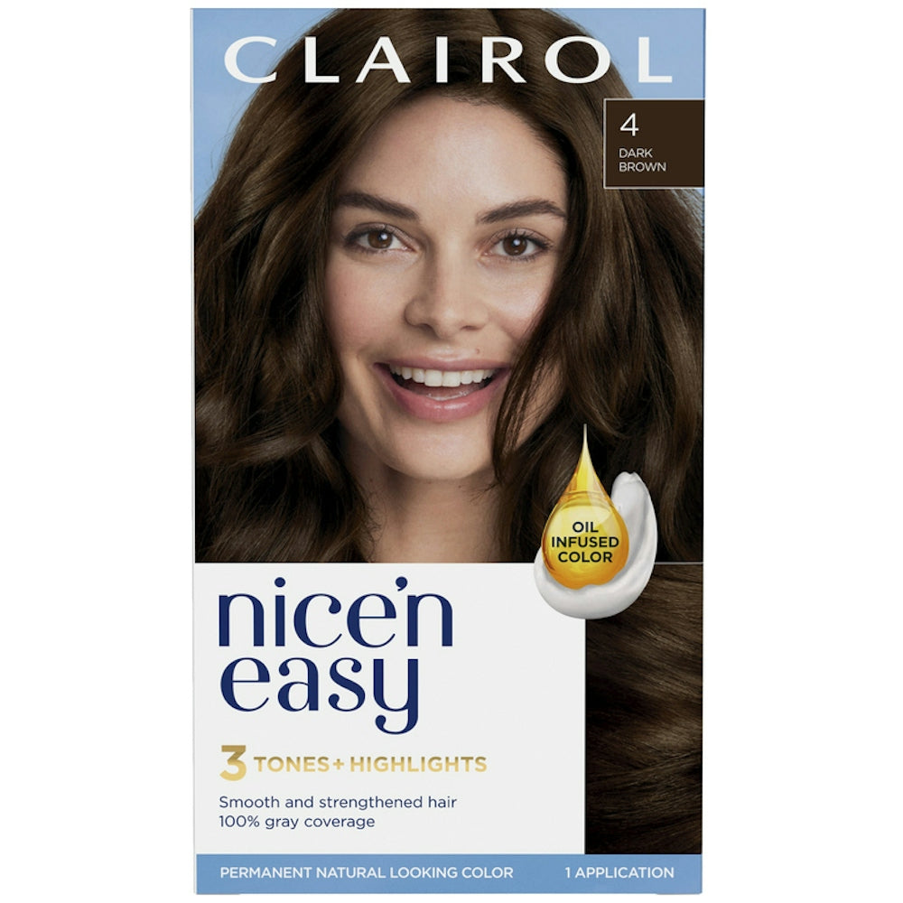 Clairol Nice N Easy Coloración Permanente para el Cabello 4/120 Marrón Oscuro Natural
