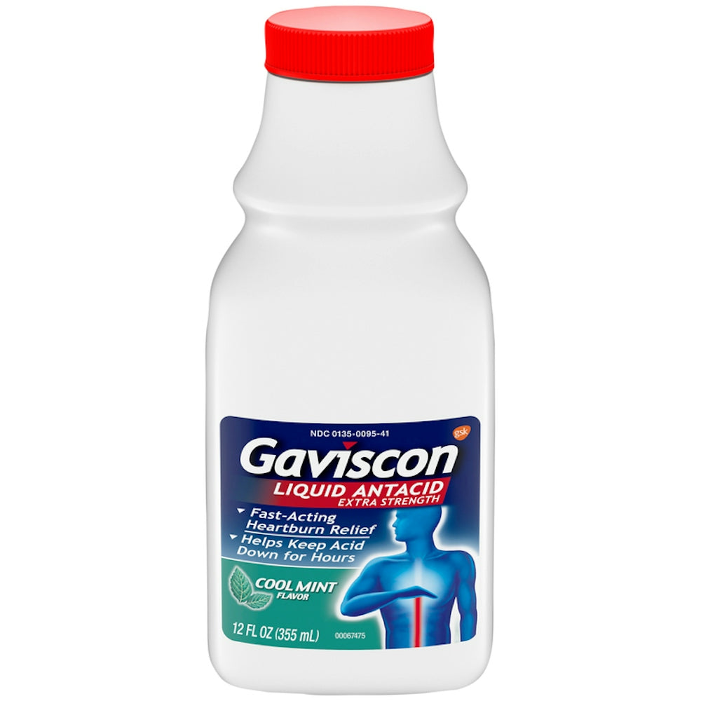 Gaviscon Antacid Extra Strength Liquid - Cool Mint 12 Oz