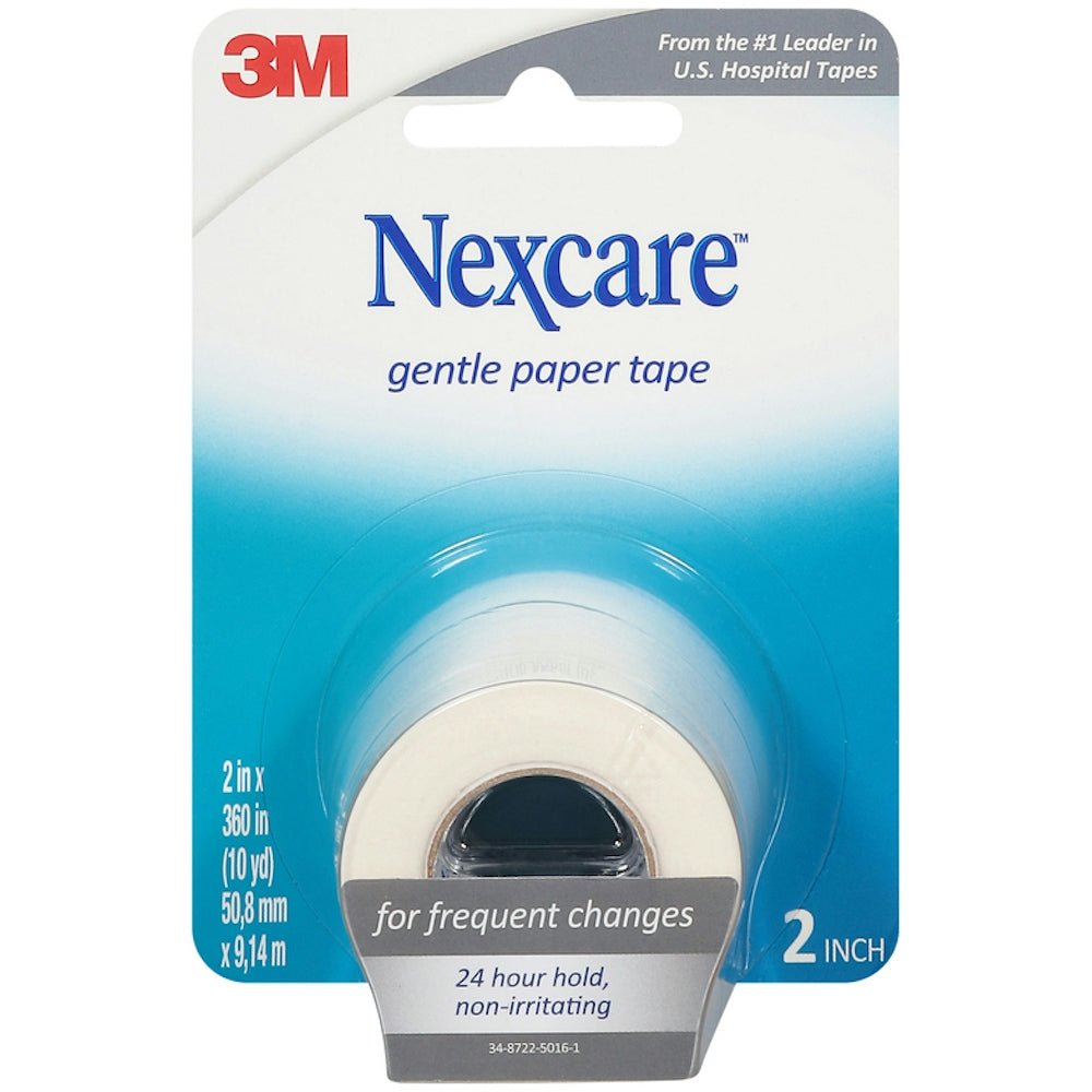 Cinta adhesiva para primeros auxilios Nexcare Gentle Paper - 2" x 10 yardas