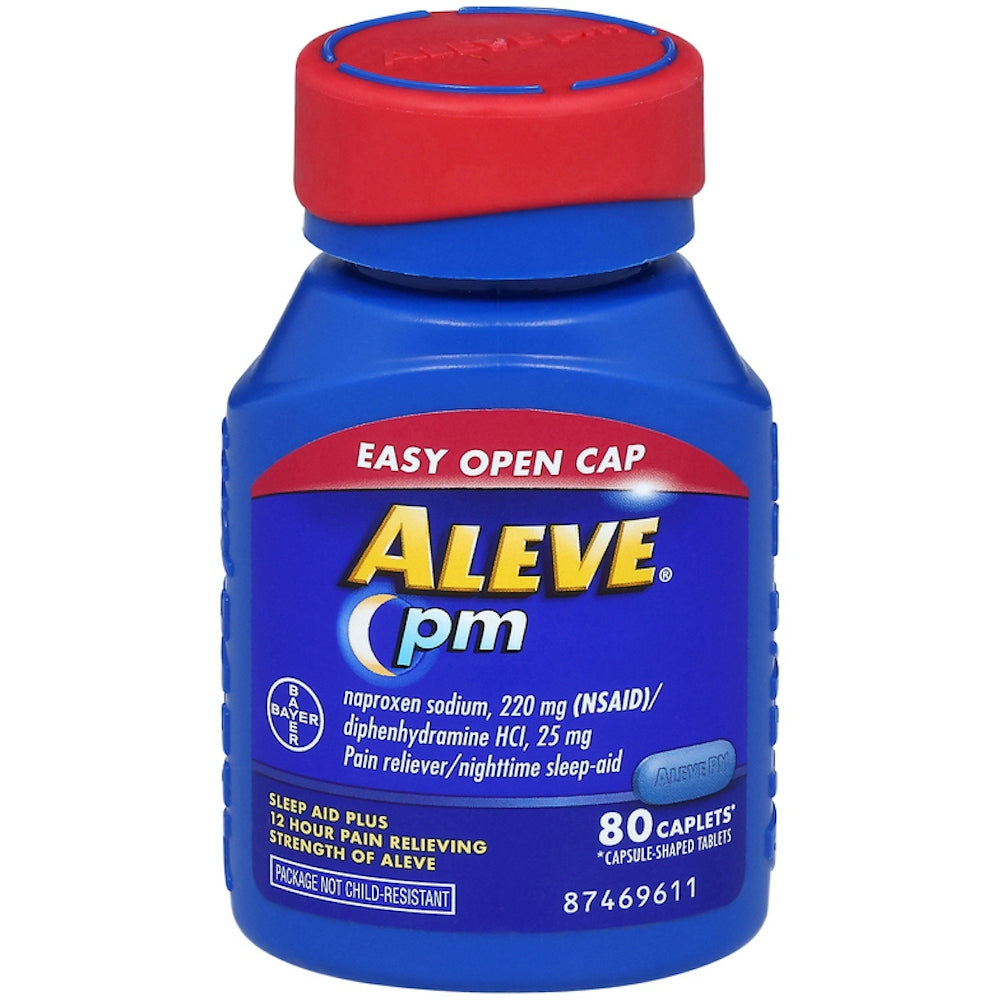 Aleve PM Soulagement de la douleur et aide au sommeil nocturne, 80 comprimés
