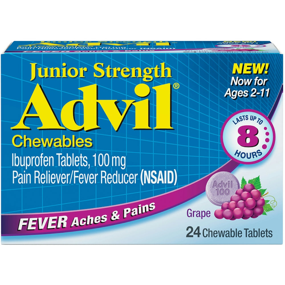 Comprimés à mâcher Ibuprofène Junior Force Advil - Saveur raisin