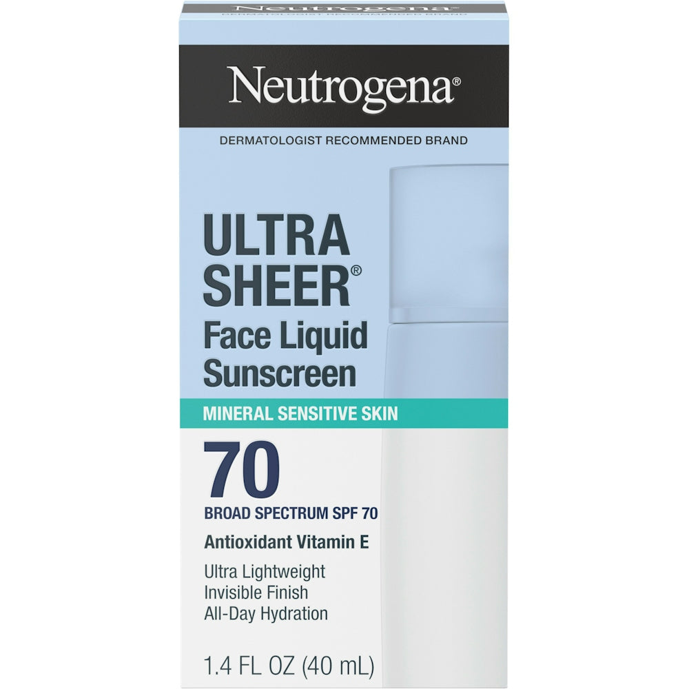 Crème solaire minérale Neutrogena Ultra Sheer pour le visage SPF 70 - 1,4 Fl. Oz