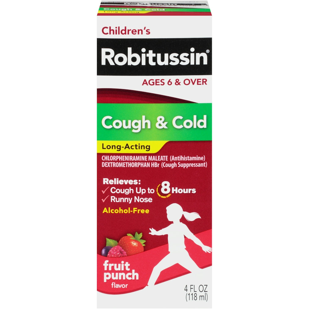 Robitussin Children's Long Acting Cough Medicine - Fruit Punch 4 Fl Oz