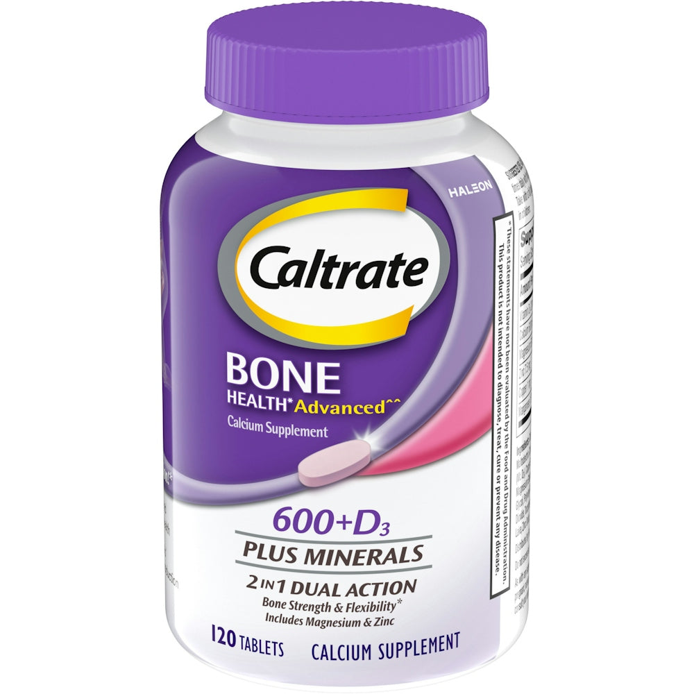 Caltrate Santé des Os Avancée 600Mg Plus D3 Plus Minéraux Comprimés - 120Ct