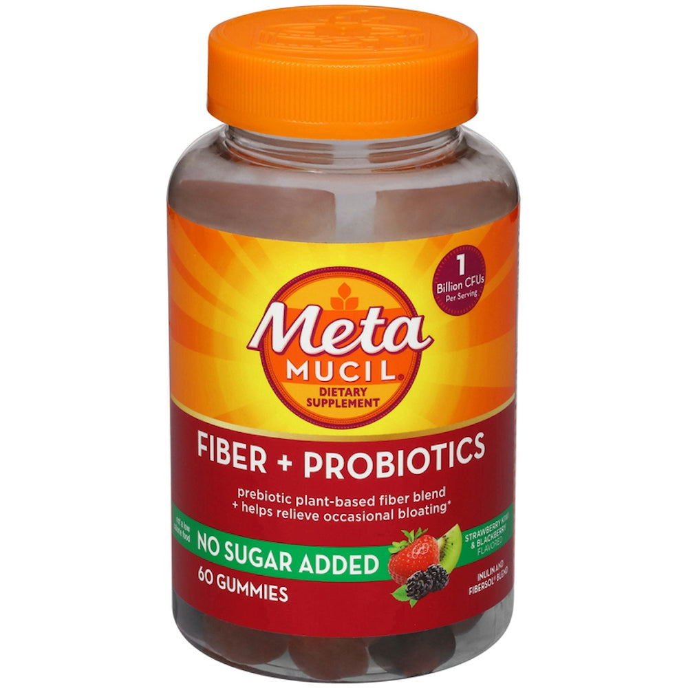 Gomitas Metamucil Sin Azúcar Añadido - Sabor Fresa Kiwi y Mora