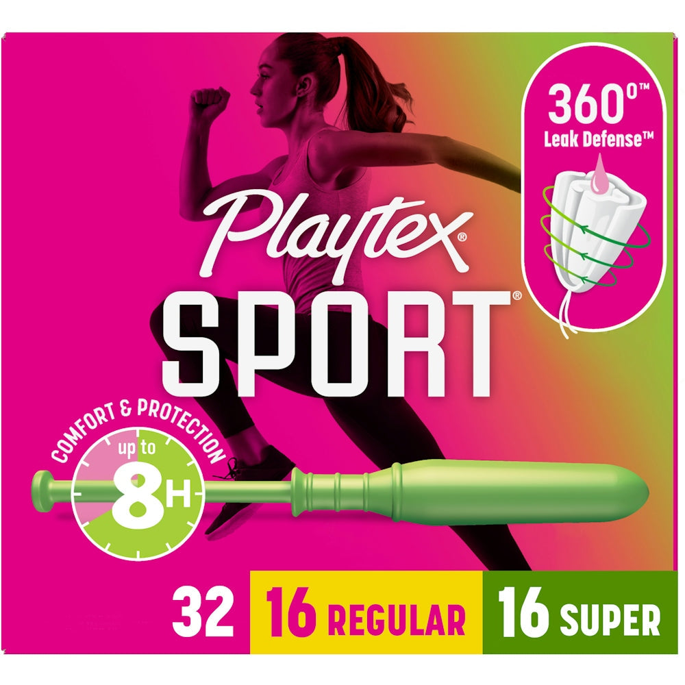 Playtex Sport Tampons Multi-Pack - Super & Regular, 32 ct