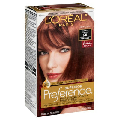 L'Oreal Superior Preference Permanent Hair Color, Light Auburn 6R