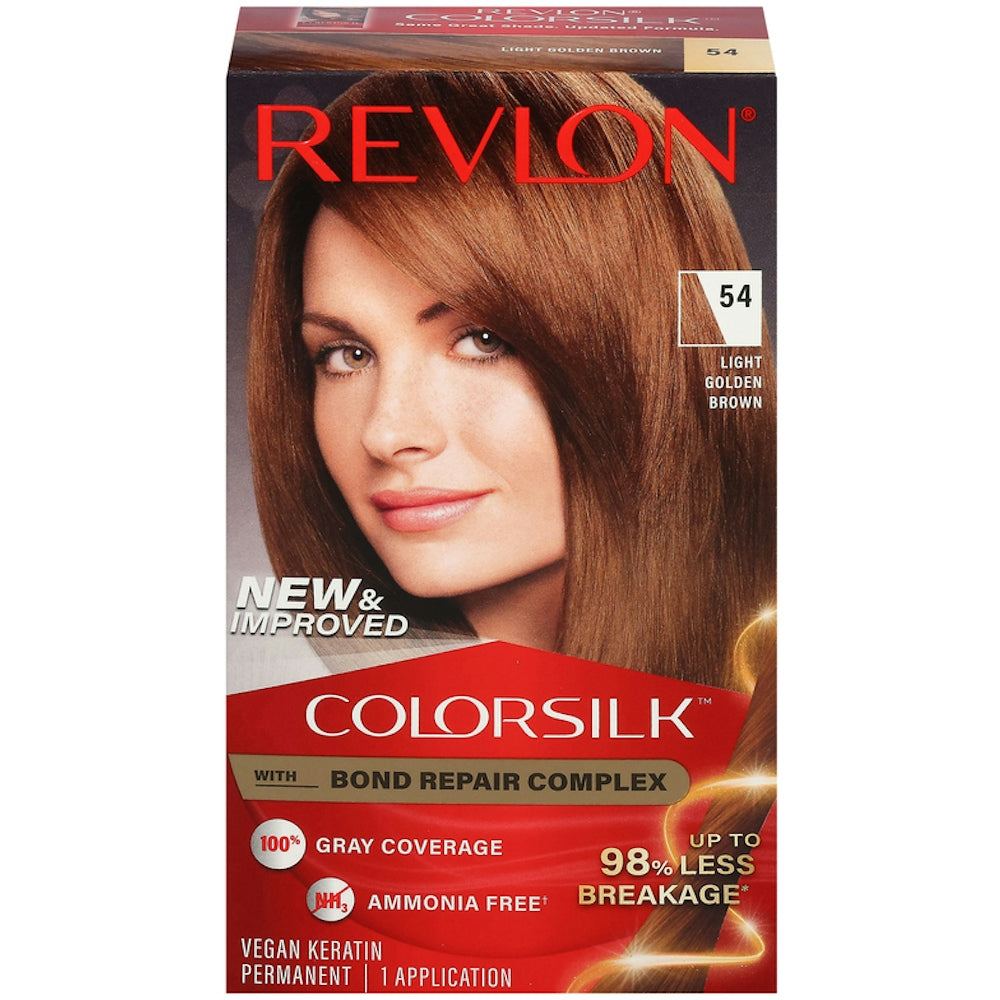 Revlon 54 Brun Doré Clair Vegan Kératine Coloration Permanente