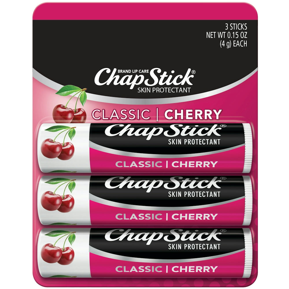 ChapStick Classic Cherry Lip Balm - 3 Count