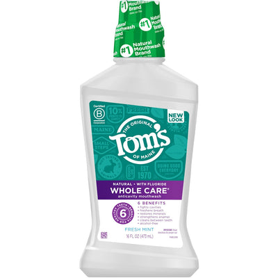 Enjuague bucal Tom's Of Maine Whole Care Menta Fresca - 16 Oz
