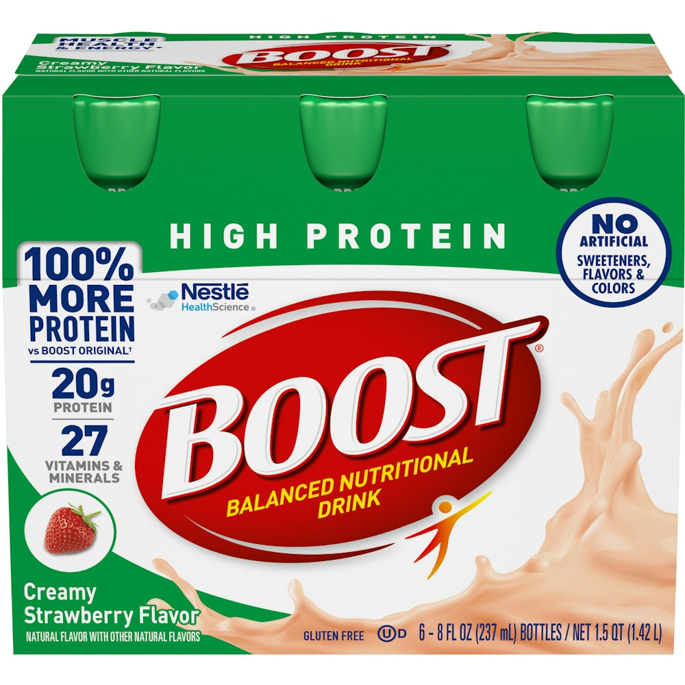 Boisson nutritionnelle crémeuse à la fraise Boost haute protéine
