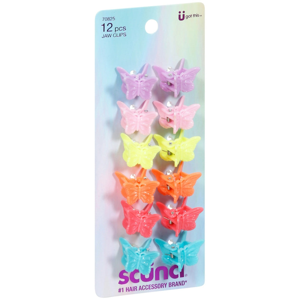 Scunci Butterfly Mini Jaw Clips - 12ct in Bright Colors