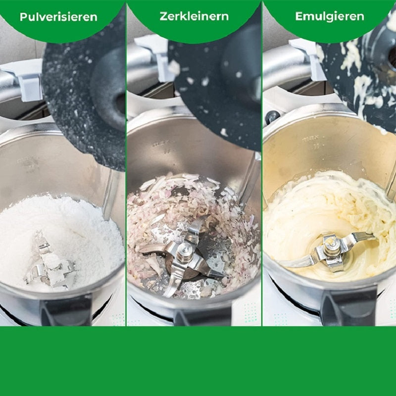 Mixing Bowl Reducer Efficient Chopping Mixing Dicing of Food Garlic Crusher Splash Guard Suitable for Thermomix TM5 TM6 - Korvel