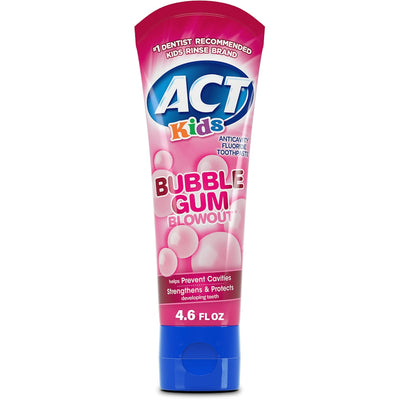 ACT Kids Bubble Gum Blowout Anticavity Fluoride Toothpaste - 4.6 oz