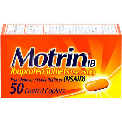 Motrin IB Soulagement de la douleur/Réducteur de fièvre, 200 Mg, Comprimés enrobés