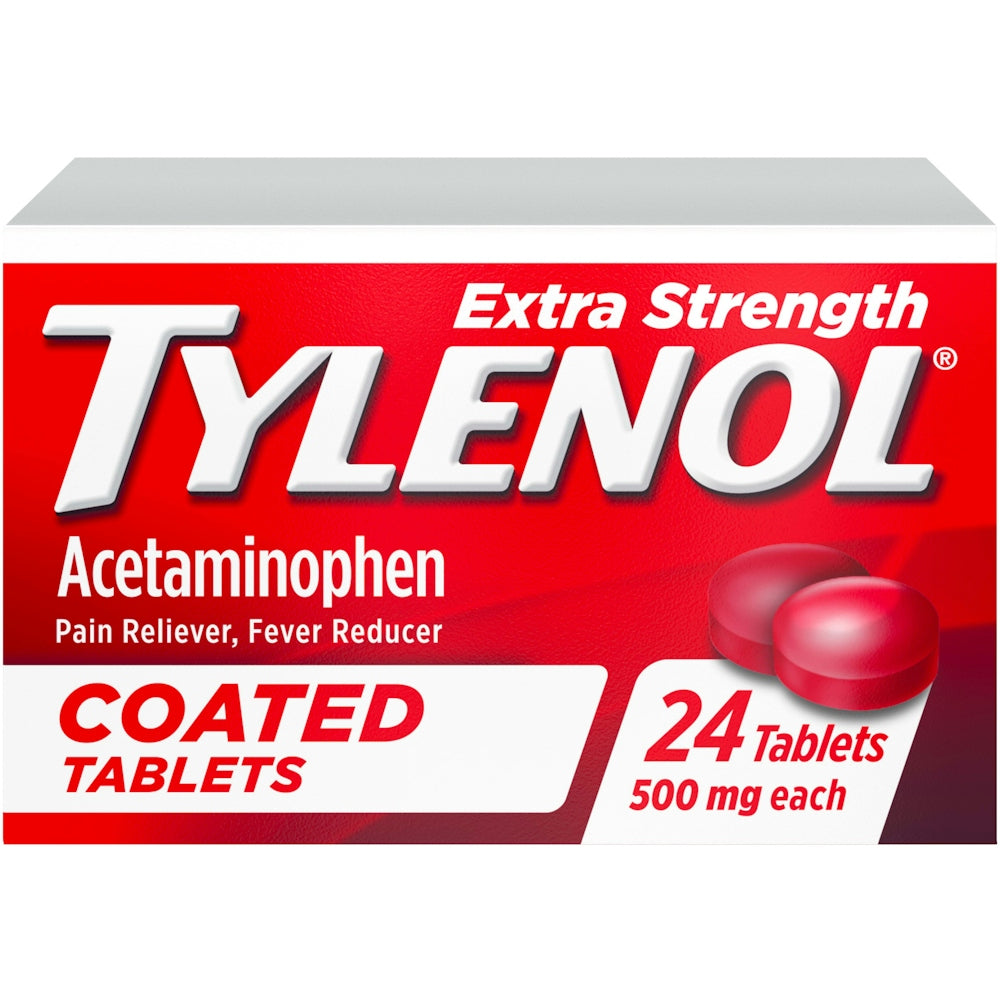 Tylenol Extra Strength Coated Tablets, 500mg, 24 ct
