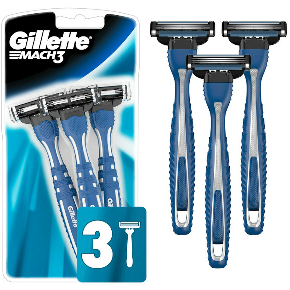 Rasoirs jetables Gillette MACH3 Smooth Shave - 3 unités