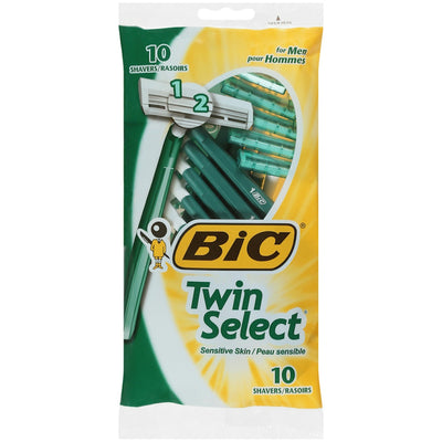 BIC Twin Select Sensitive Skin Men's Disposable Razors - 10 Count