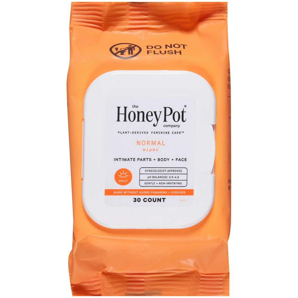 Toallitas Femeninas The Honey Pot Normal - 30 Contenido