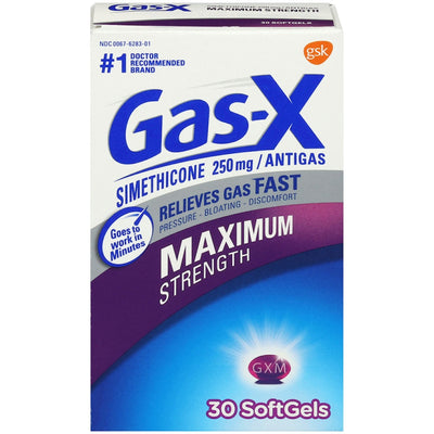 Gélules de Gas-X Maximum Strength avec Siméthicone 250 mg
