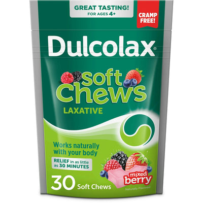 Dulcolax Laxative Soft Chews - Mixed Berry, 30 Count