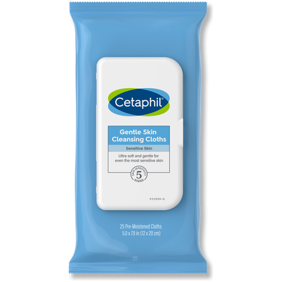Cetaphil Gentle Skin Cleansing Cloths - 25 Count for Sensitive Skin