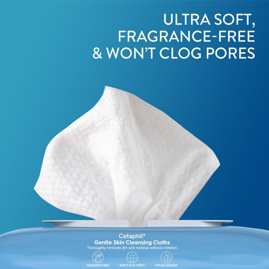 Lingettes nettoyantes douces Cetaphil - 25 unités pour peau sensible