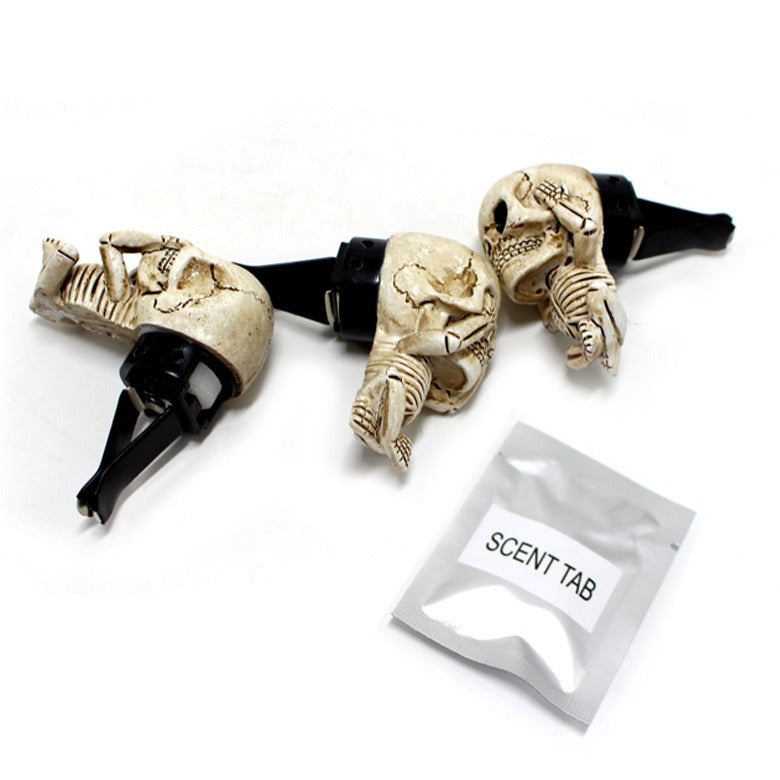 Ghost Head Aromatherapy Hanger Set Resin Car Air Outlet Aromatherapy Decoration Car - Korvel