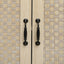 Buffet 4 Portes en Rotin - Cabinet de Rangement Élégant