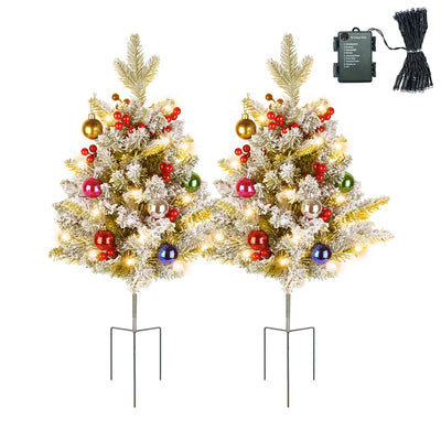 Remplissage de Urne de Sapin de Noël Éclairé avec Baies et Lumières LED