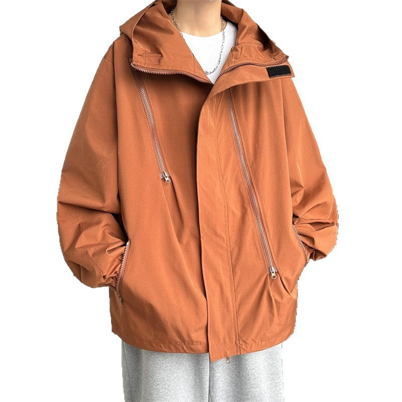 Men's Waterproof Windbreaker Jacket for Outdoor Activities