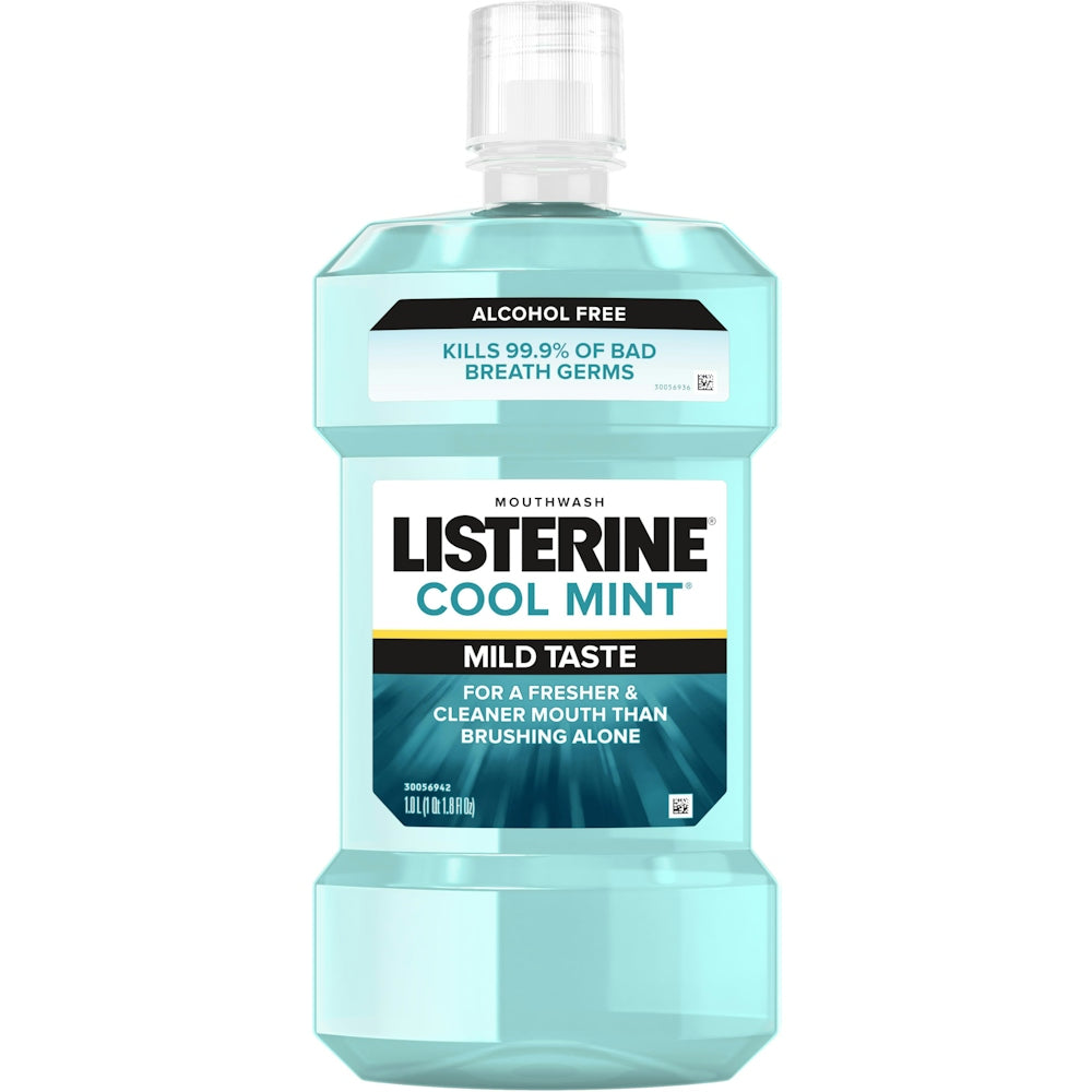 Listerine Zero Alcohol Mouthwash – Cool Mint (33.8 fl oz)