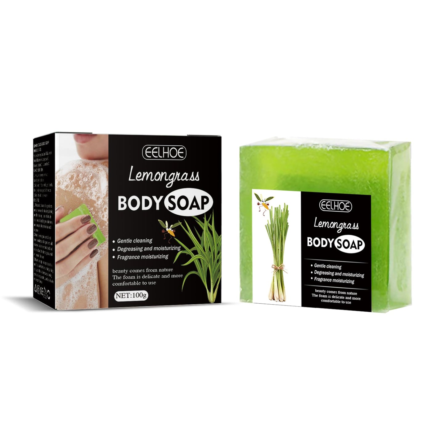Citronella Bath Soap Gently Cleanses Skin, Lightening Acne Mark, Hydrating Oil Control Whitening Non-Sticky Soap - Korvel