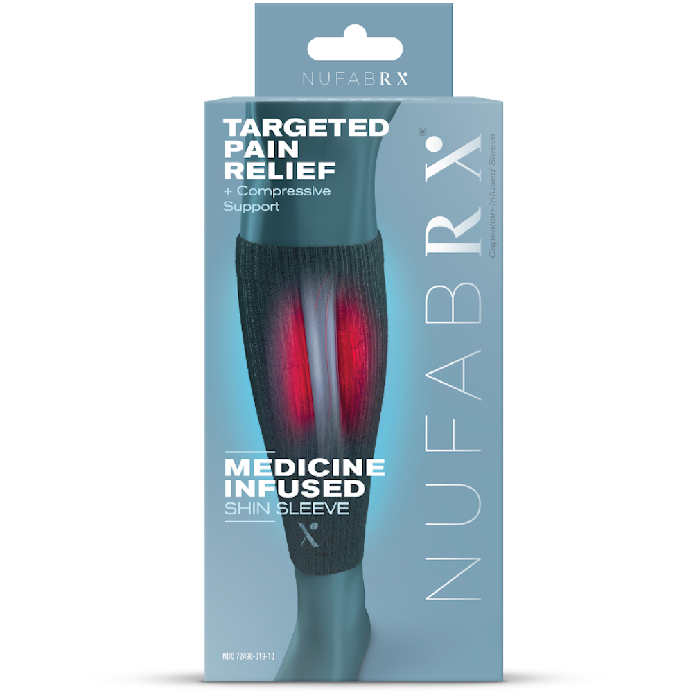 Nufabrx Compression Calf Sleeve with Infused Relief