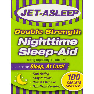 Jet-Asleep Double Strength Nighttime Sleep-Aid - 100 Caplets