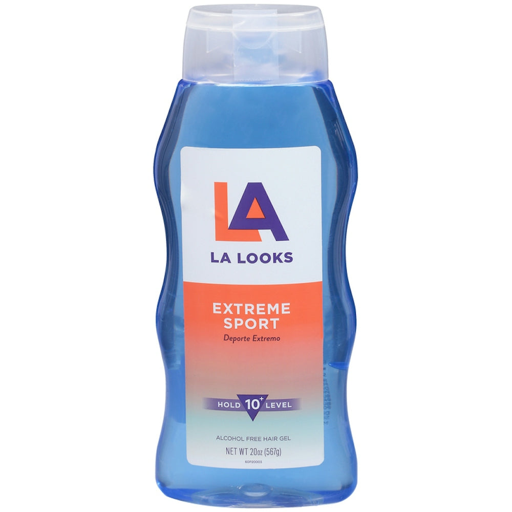 Gel para el cabello LA Looks, sin alcohol, deporte extremo, 20 onzas