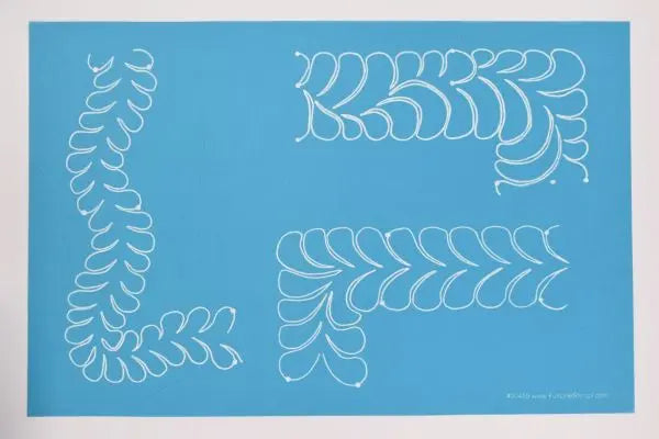 Feather Border 3 in 1 Collection Stencil