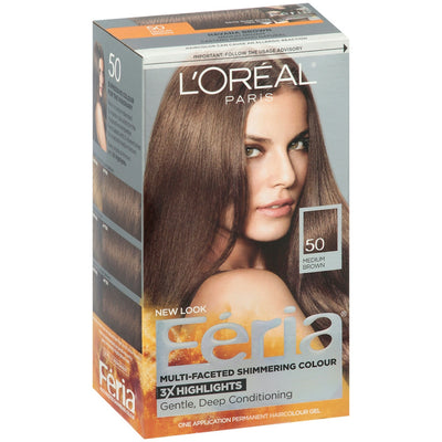 Feria L'Oréal Paris Multi-Faceted Permanent Hair Color - 50 Medium Brown
