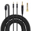 Premium Dual 3.5mm Headphone Spring Cables for Denon & Meze