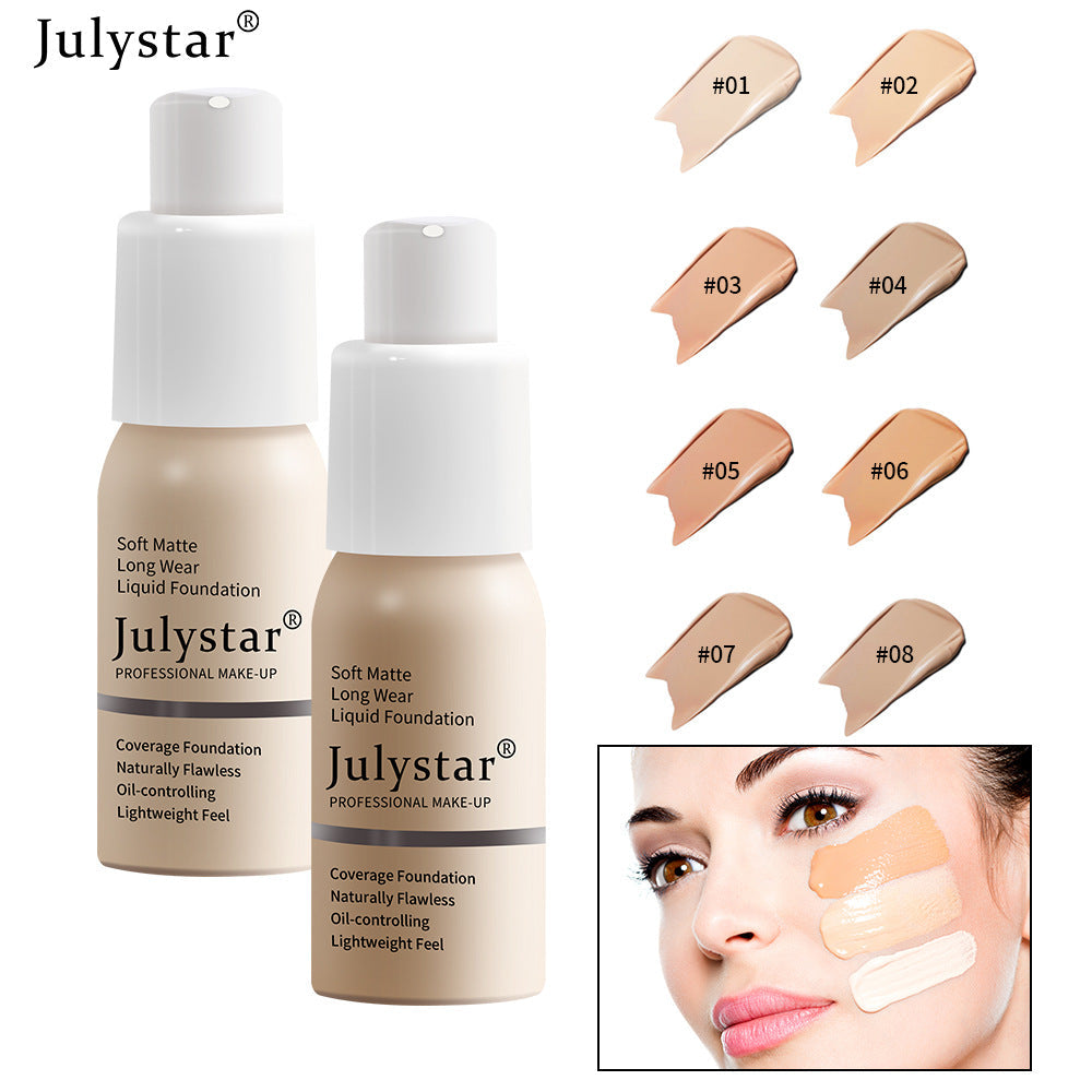 Liquid Foundation Concealer Long-Lasting Moisturizing Oil Control BB Cream Foundation Makeup - Korvel