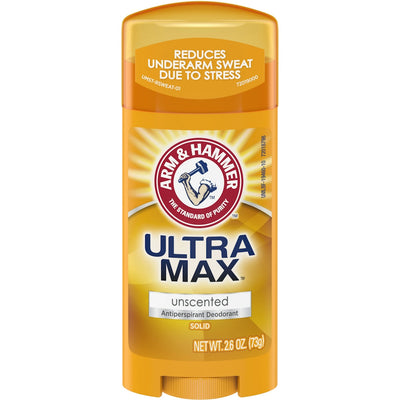 Arm & Hammer Ultra Max Antiperspirant Deodorant, Unscented, 2.6 oz