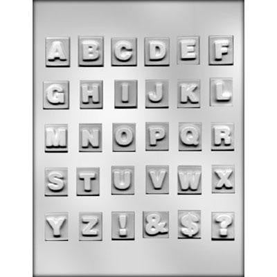 Moule à Chocolat Menthe Alphabet Carré