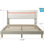 LED light with remote control and color changing at the head of the bed. The bed is firm and stable and easy to assemble - Korvel